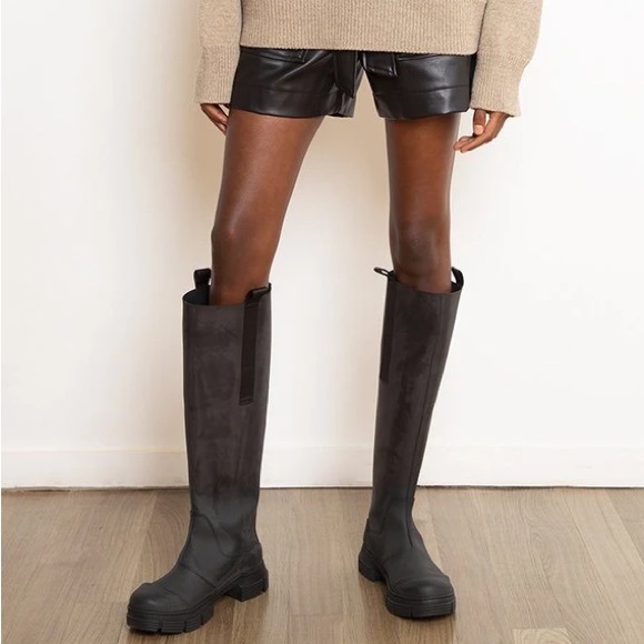 Ganni Recycled Rubber Country Boots - Picture 1 of 9